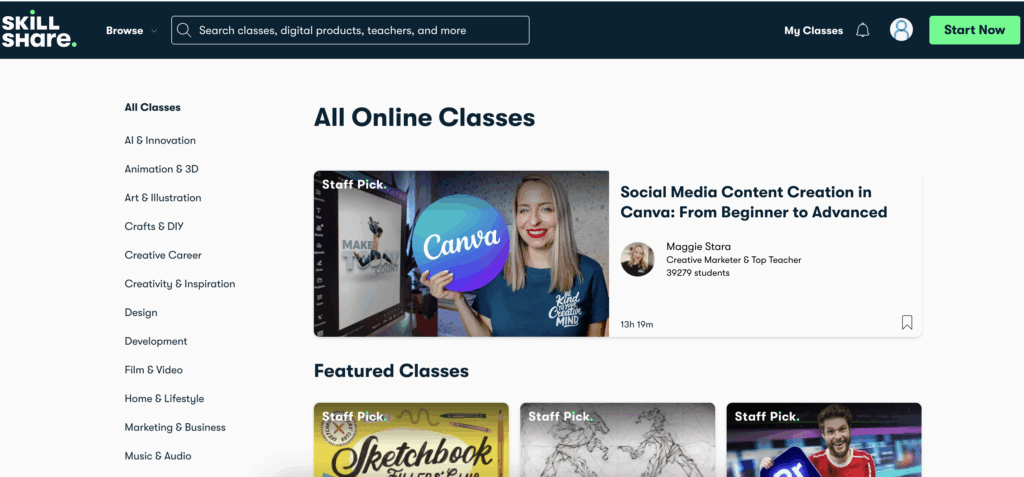 Skillshare, Self-hosted course platforms, Online course websites